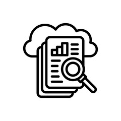 Cloud Analysis icon in vector. Logotype