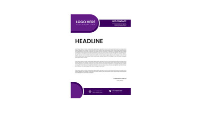 Modern creative & clean business style letterhead template. Color variation business letterhead bundle.