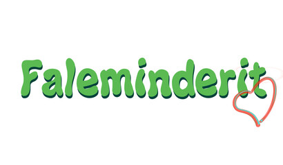 Obraz premium faleminderit - thank you written in Albanian - green color with heart - image, poster, placard, banner, postcard, ticket. png