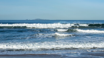 Fototapeta na wymiar ocean waves in ensenada baja california