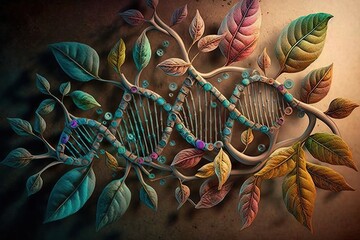 Investigating the Mysteries of Nature through an Artistic illustration of DNA Generative AI