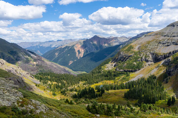 Fototapeta na wymiar Views hiking in the San Juan Mountain range in southern Colorado.