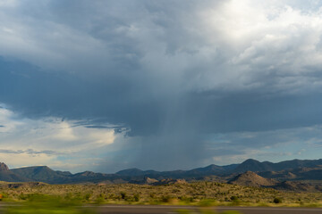 Storm clouds rolling over the mountains in southern Colorado