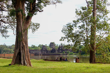 Fototapeta premium Entrance to Angkor Wat. Siem Reap, Cambodia