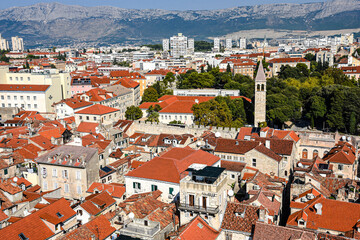 Fototapeta na wymiar Split, Croatia. Urban landscape in summer. 