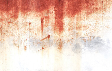 Corroded metal background. Rusted grey painted metal wall. Rusty metal background with streaks of...
