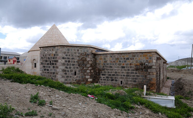 Fototapeta na wymiar Hasan Bey Madrasa and Tomb, located in Van, Turkey, was built in the 16th century.