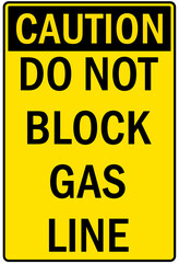 Pipeline sign and labels do not block gas