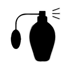 perfume brush on white background, vector illustration.