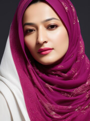 Naklejka premium Hijabi woman, Generative AI