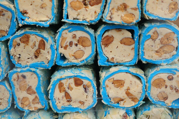 Turkish delights blue close up ,