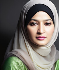 ethnic woman in hijab, Generative AI