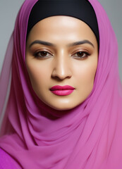 ethnic woman in hijab, Generative AI