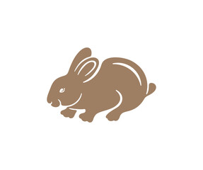 Rabbit, hare, pet, animal, agriculture and nature, graphic design. Rodent, fluffy, farm, wildlife, herbivore, farming and fauna, vector design and illustration