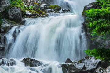 Obraz premium Reid's Small Falls on Reid Creek, Skagway AK