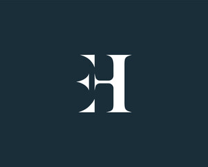 Abstract letter EH Unique Logo Design Concept. Creative alphabet vector icon.