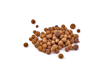 Allspice, isolated on white background. Aromatic allspice.