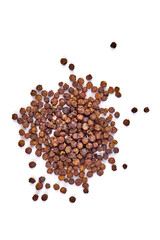 Black pepper, isolated on white background.