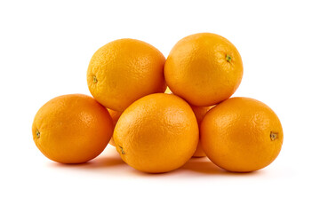 Oranges, isolated on white background.