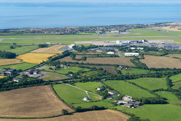 Fototapeta premium Aerial views of Cardiff Airport