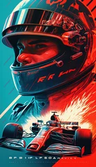 Wall murals F1 Formula 1 Mix, Generative AI, Illustration