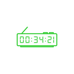 Digital clock icon vector design illustration.