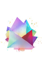 watercolor , geometric vector with transparent background