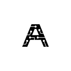 LETTER A VECTOR ILLUSTRATION