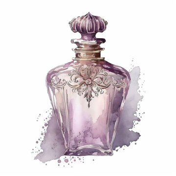 Purple Perfume Bottle, Generative Ai, Generative, Ai