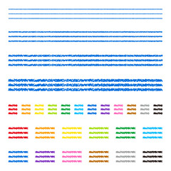クレヨン素材　三本線のストローク装飾セット