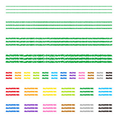 クレヨン素材　三本線のストローク装飾セット