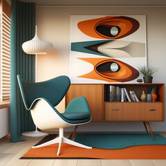modern colorful interior of room