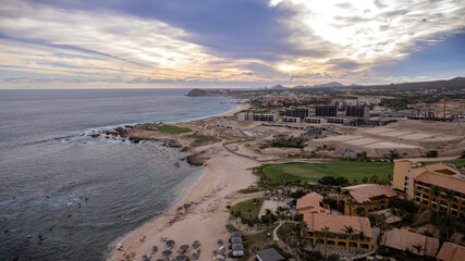 vista aérea de playa en los Cabos