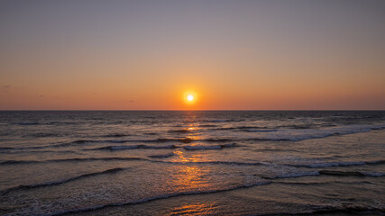 atardecer en la playa