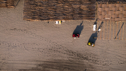 cuatrimotos en la playa