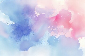 Watercolor Pink Blue White Design Generative AI