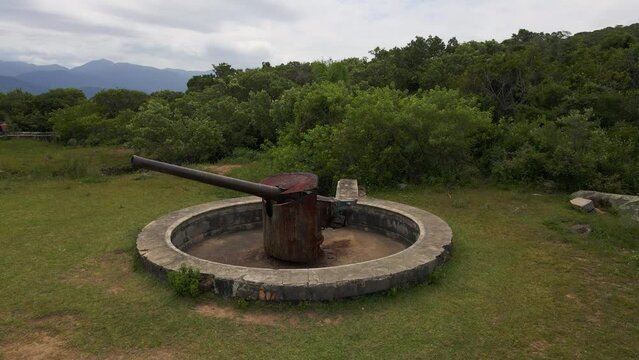 Old Rusty Cannon. Aerial View