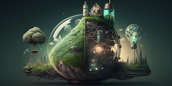 green clean energy crystal shere machines contrast
