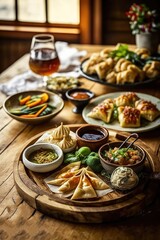 food on the table in restaurant