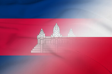 Cambodia and Chile state flag transborder contract CHN BTN