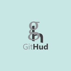 gh or hg letter logo design