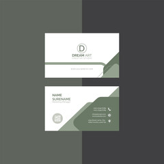 Double-sided professional business card template minimal design