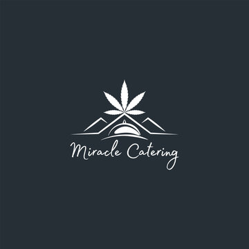 Cannabis catering logo design for branding identity