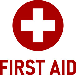 Obraz premium First Aid Healthcare Kit Sign Icon with Cross. Vector Image.