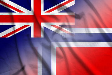 New Zealand and Norway official flag international contract NOR NZL