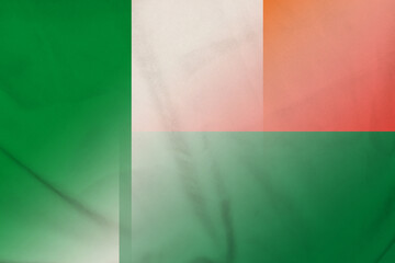 Ireland and Madagascar national flag international negotiation MDG IRL