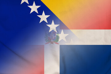Bosnia and Herzegovina and Dominican Republic official flag transborder negotiation DOM BIH