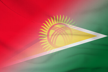 Kyrgyzstan and Guyana official flag transborder relations GUY KGZ