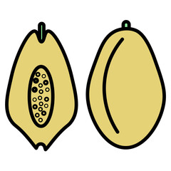 papaya illustration