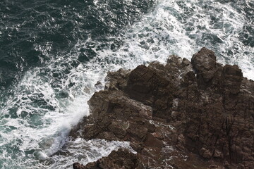 waves on the rocks Cap Frehel